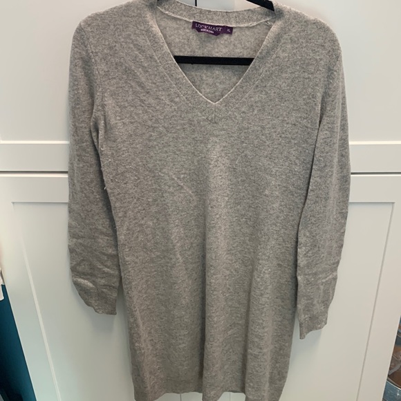lockhart Dresses 0 Cashmere Light Grey Sweater Dress Xl Poshmark